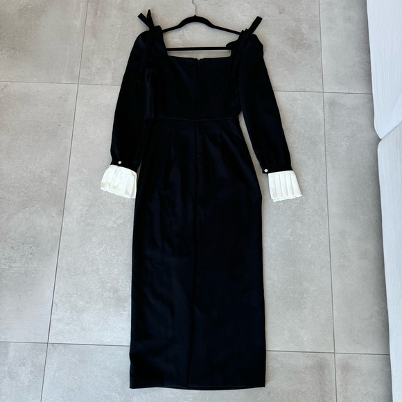 LICHI CONTRAST MIDI DRESS - Picture 5 of 11